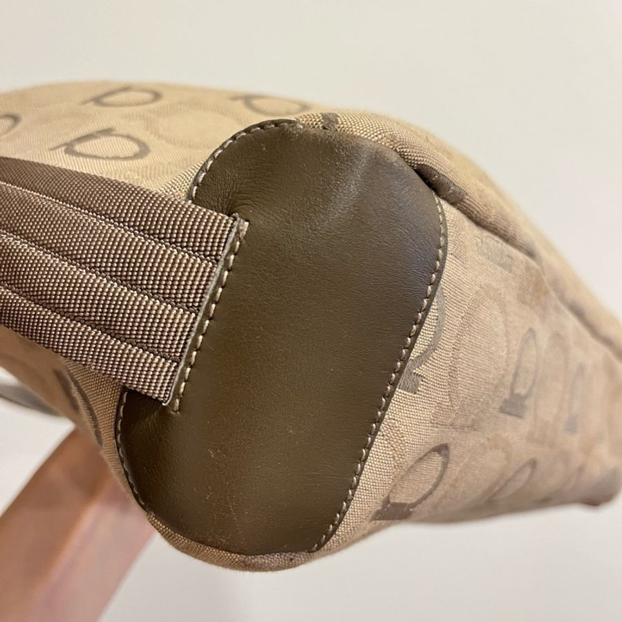 Ferragamo 經典馬蹄扣LoGo帆布單肩包-5