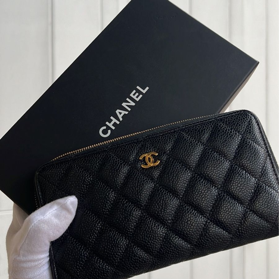 【Chanel】金釦拉鏈長夾-21