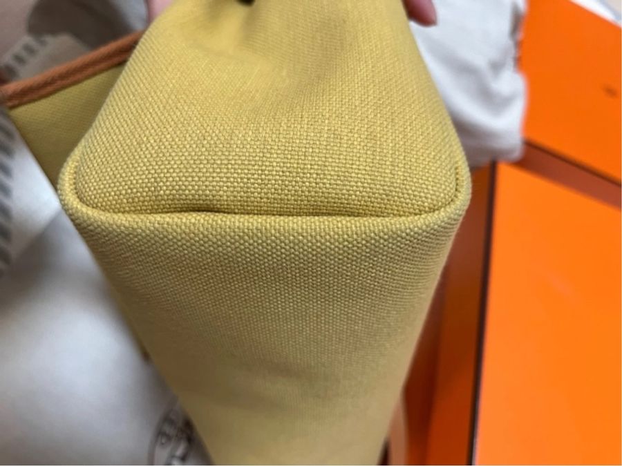 Hermes愛馬仕harbag31 帆布兩用包/金釦-8
