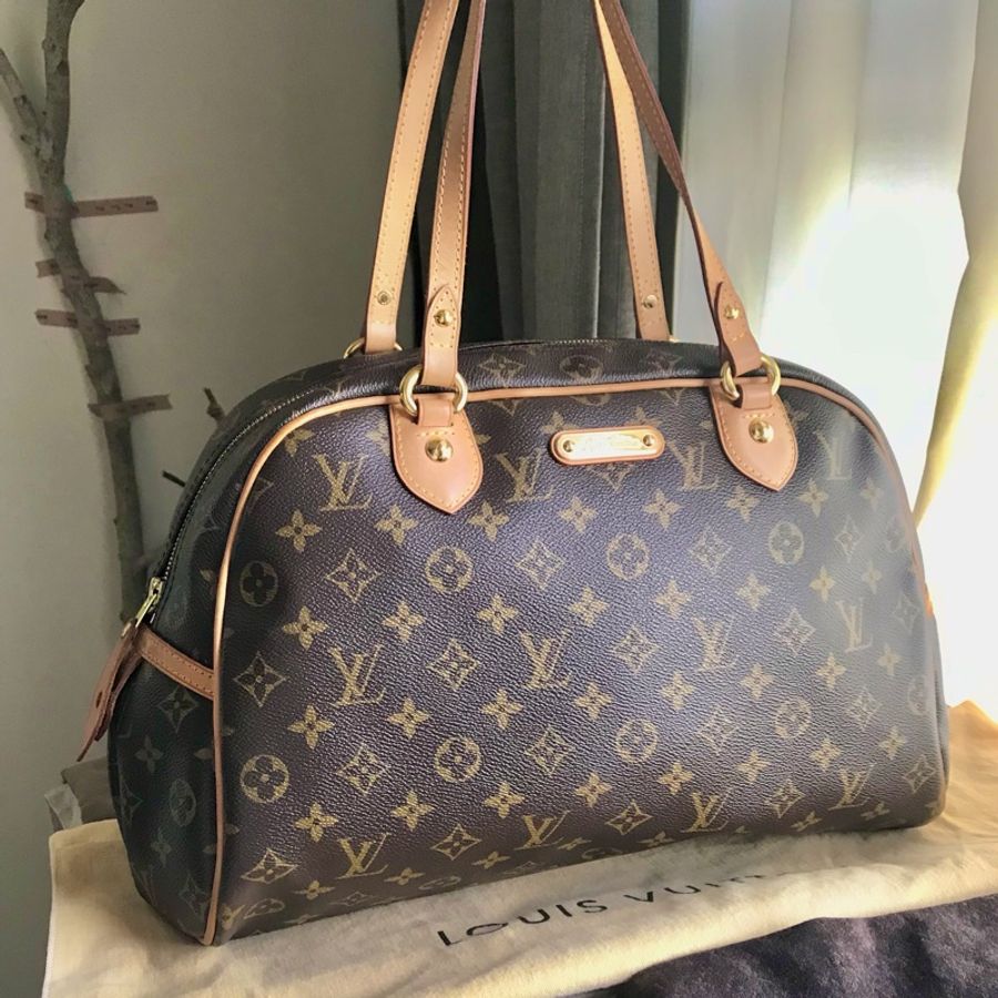 Louis Vuitton字紋老花經典金牌 👜LV保齡球包/媽媽包/小資包/過夜包/側背 肩背 手提👜正品👜極新🆕況好-1