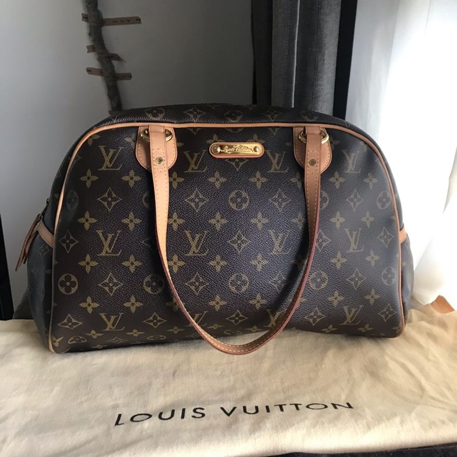 Louis Vuitton字紋老花經典金牌 👜LV保齡球包/媽媽包/小資包/過夜包/側背 肩背 手提👜正品👜極新🆕況好-4