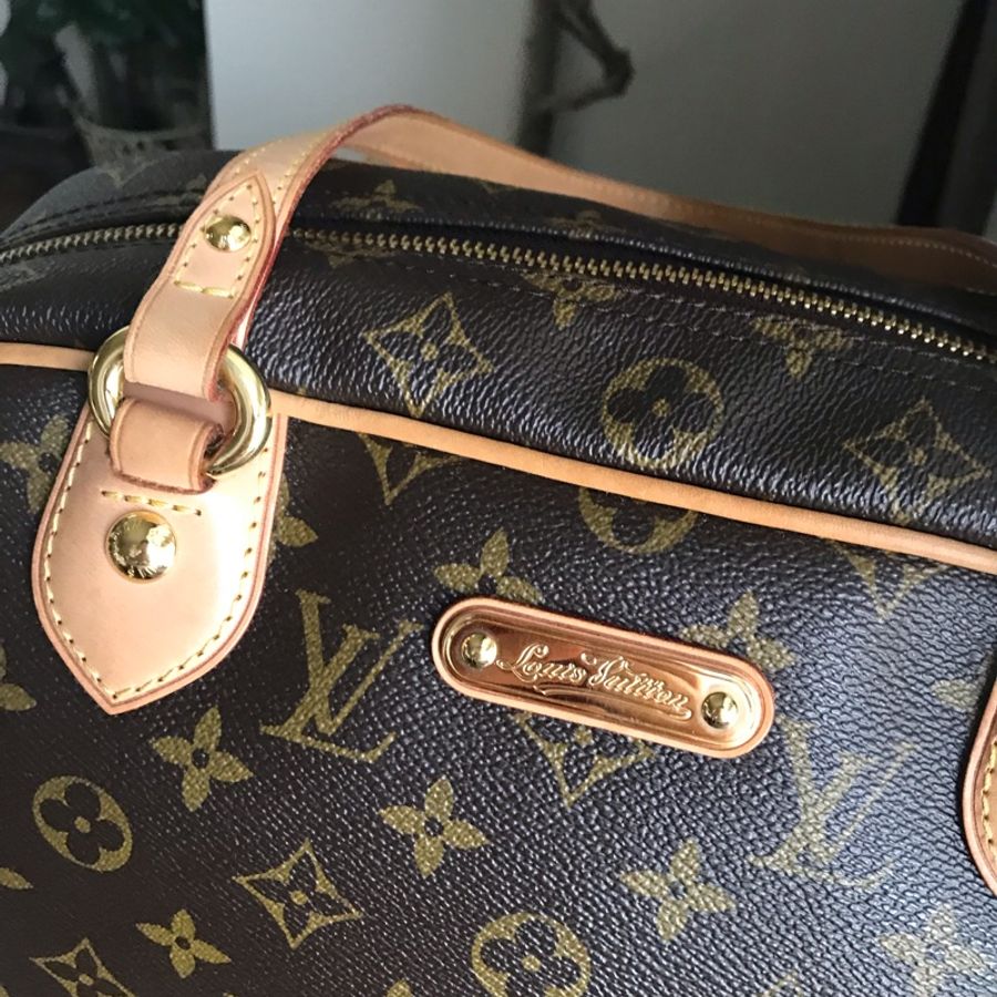 Louis Vuitton字紋老花經典金牌 👜LV保齡球包/媽媽包/小資包/過夜包/側背 肩背 手提👜正品👜極新🆕況好-7