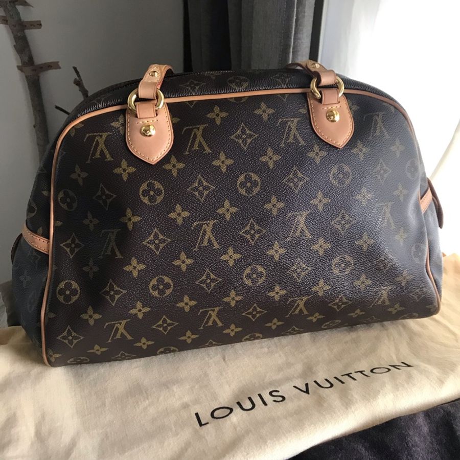 Louis Vuitton字紋老花經典金牌 👜LV保齡球包/媽媽包/小資包/過夜包/側背 肩背 手提👜正品👜極新🆕況好-12