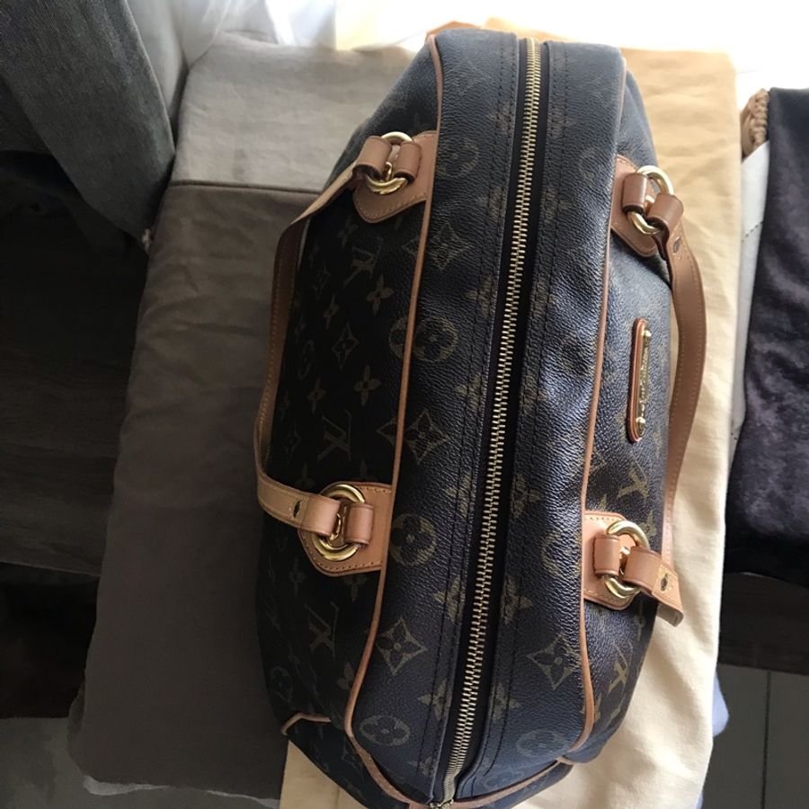 Louis Vuitton字紋老花經典金牌 👜LV保齡球包/媽媽包/小資包/過夜包/側背 肩背 手提👜正品👜極新🆕況好-21