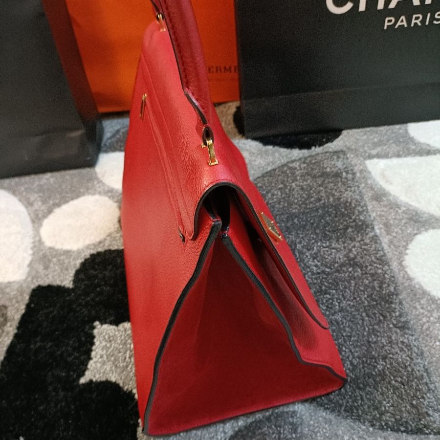 CELINE 紅色手提包 鞦韆包-2