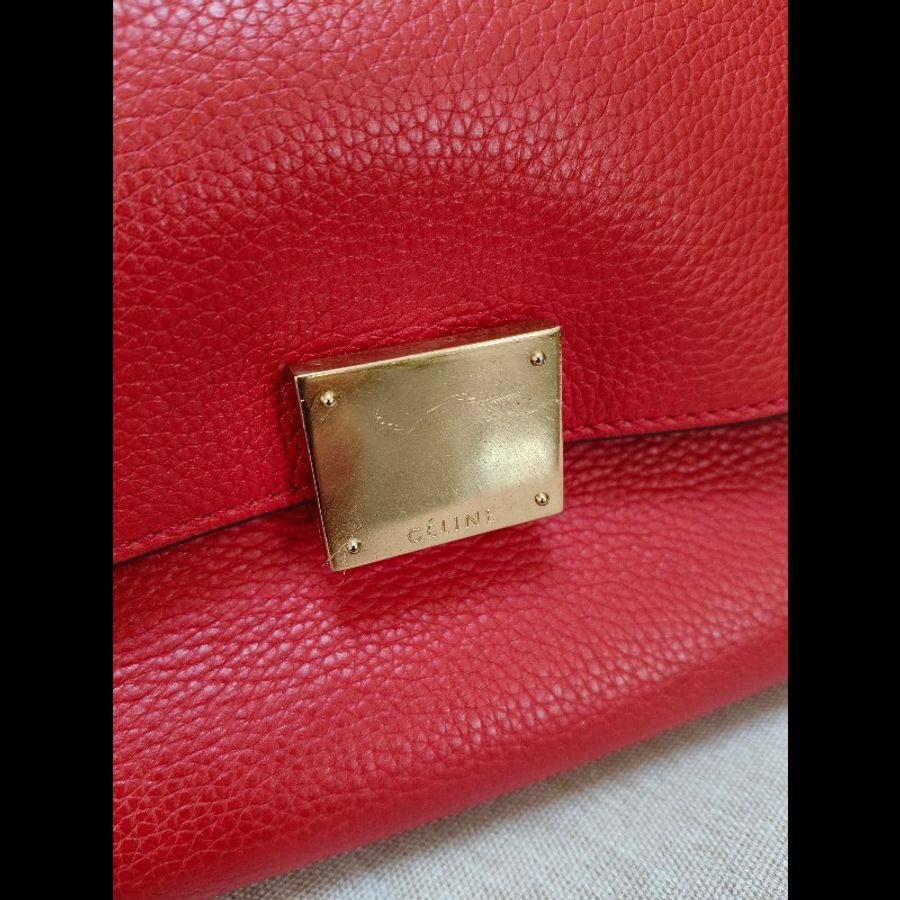 CELINE 紅色手提包 鞦韆包-40