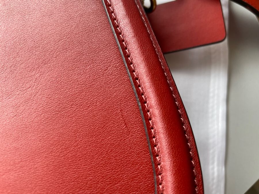 Coach Beat Saddle 磚紅翻蓋馬鞍包-16