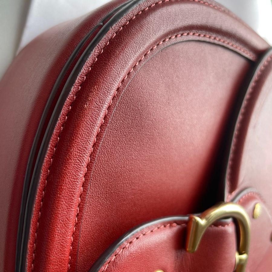 Coach Beat Saddle 磚紅翻蓋馬鞍包-22