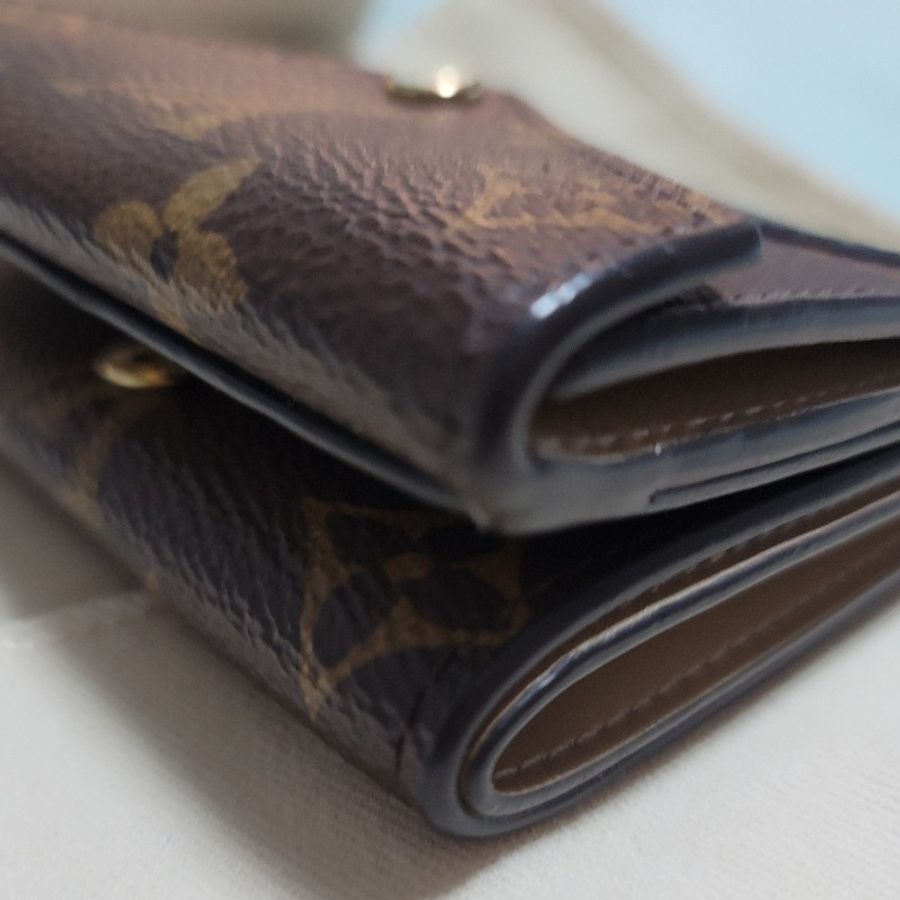 LV M81667 經典CELESTE系列Monogram印花帆布暗釦三折短夾(香檳色)-28