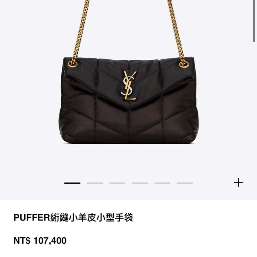 ［現貨］YSL toy puffer 黑金 專櫃全新正品 三色金屬Cassandre-1