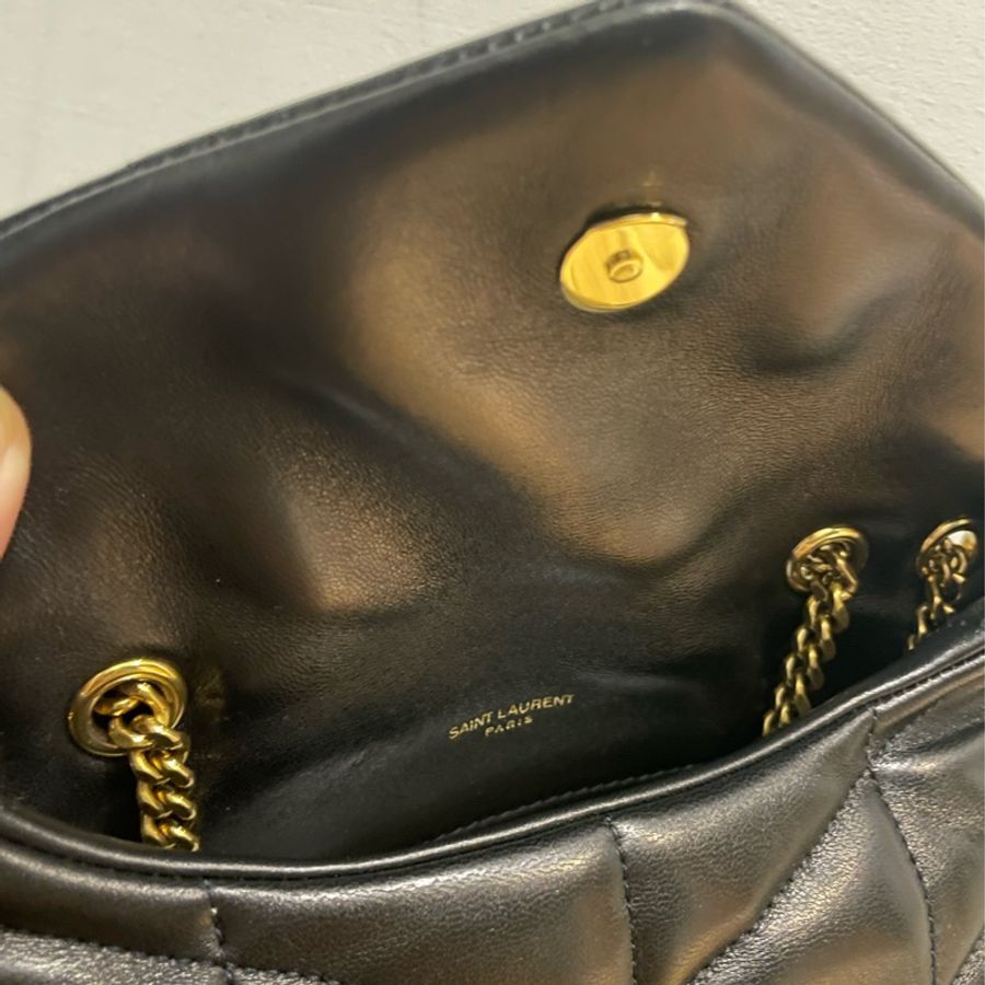［現貨］YSL toy puffer 黑金 專櫃全新正品 三色金屬Cassandre-9