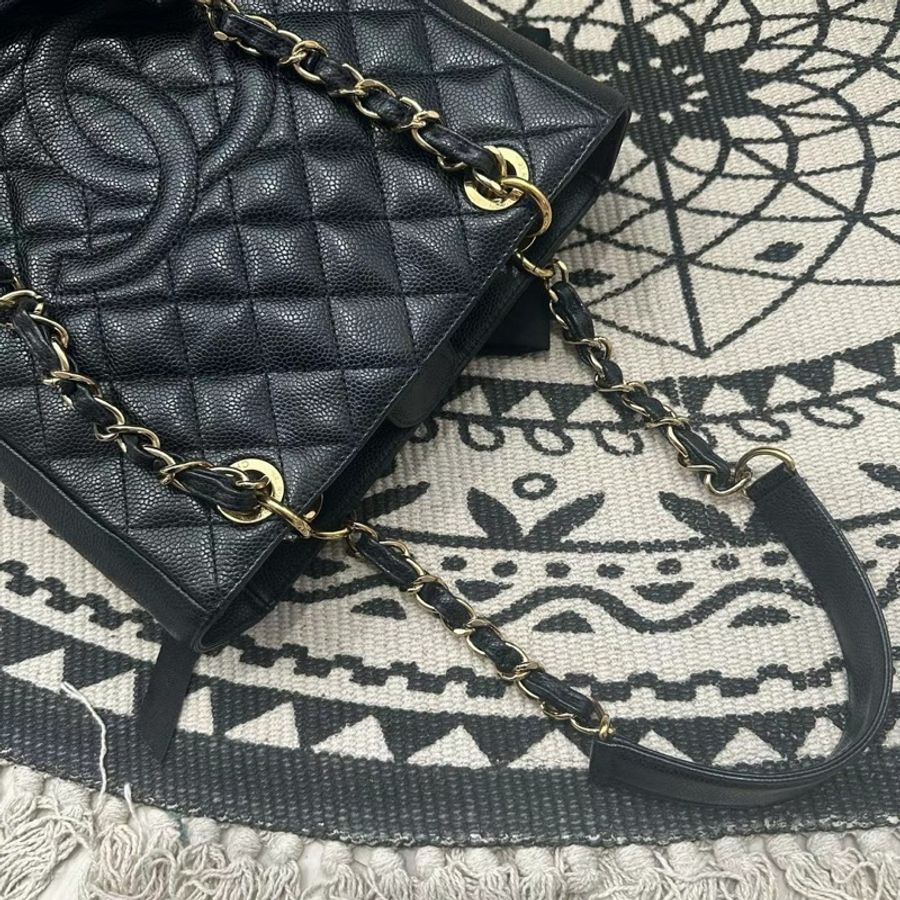 Chanel Caviar PPT 黑金-8