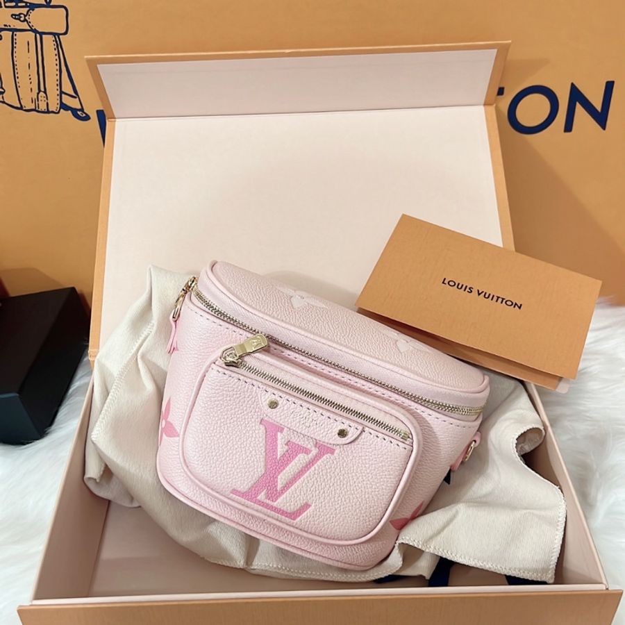 Louis Vuitton Mini Bumbag （限定款粉色）肩背/斜背/腰包(M82335-0
