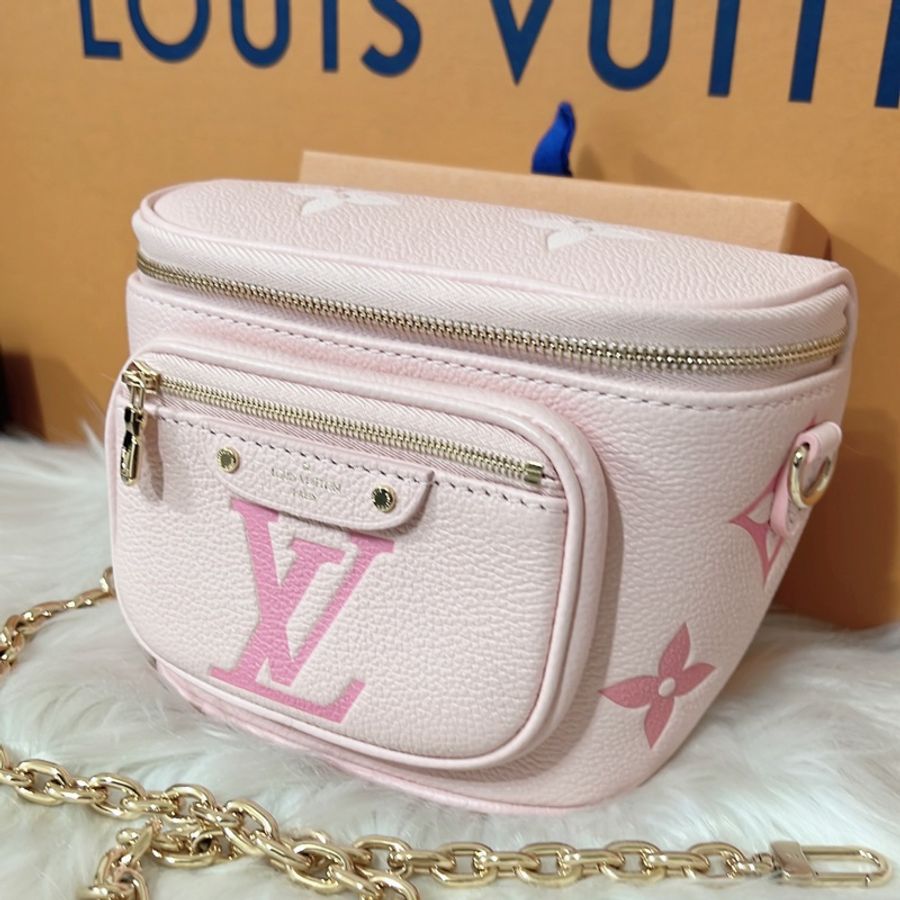 Louis Vuitton Mini Bumbag （限定款粉色）肩背/斜背/腰包(M82335-14