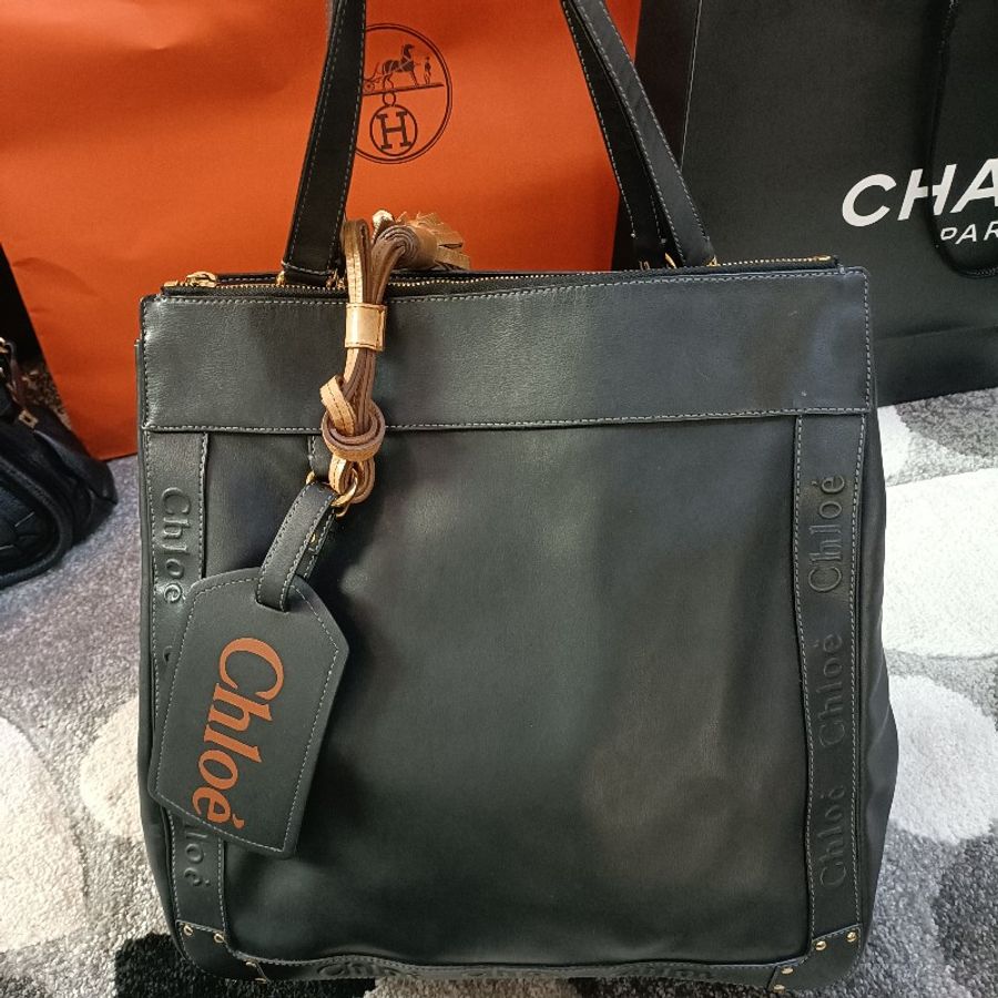 Chloe 黑色手提包-5