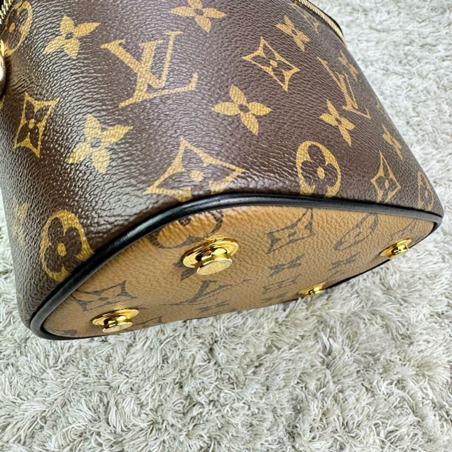 LV M45165 VANITY PM花紋LOG Monogram Reverse帆布拉鍊手提斜背化妝包 ⭕️⭕️晶片款⭕️⭕️-20