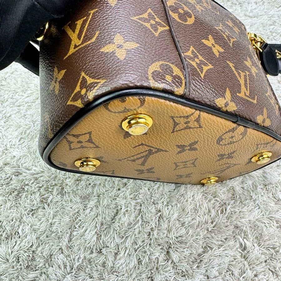 LV M45165 VANITY PM花紋LOG Monogram Reverse帆布拉鍊手提斜背化妝包 ⭕️⭕️晶片款⭕️⭕️-22