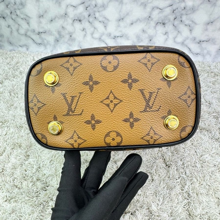LV M45165 VANITY PM花紋LOG Monogram Reverse帆布拉鍊手提斜背化妝包 ⭕️⭕️晶片款⭕️⭕️-23