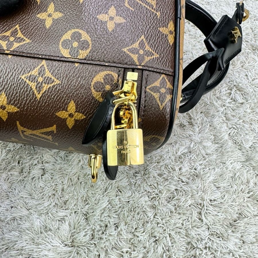 LV M45165 VANITY PM花紋LOG Monogram Reverse帆布拉鍊手提斜背化妝包 ⭕️⭕️晶片款⭕️⭕️-26