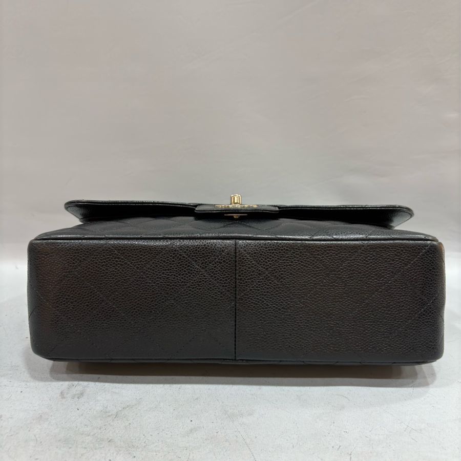 CHANEL A58600 黑色 荔枝皮 銀釦 Coco 30 Jumbo CF30-11