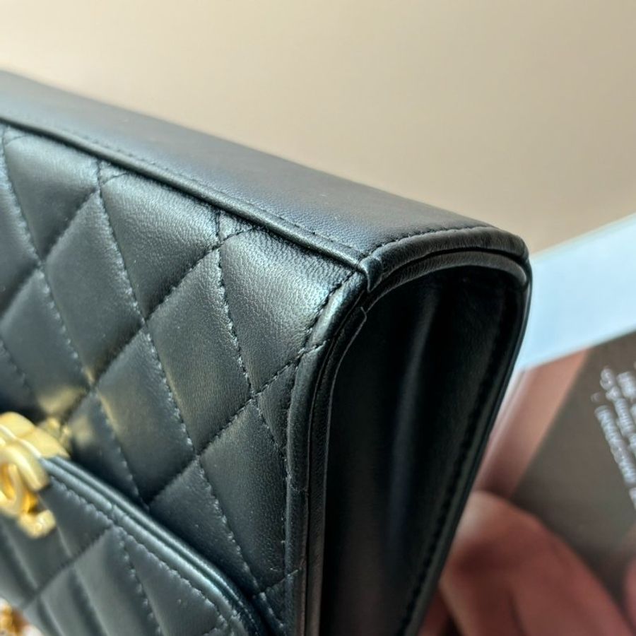 ::CHANEL:: AP2945 琺瑯圖形點綴提把手提 斜背二用包-14