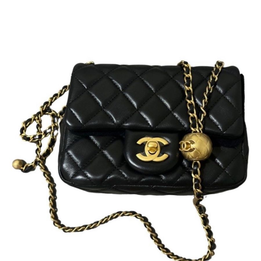 Chanel 17cm lambskin 金球-8