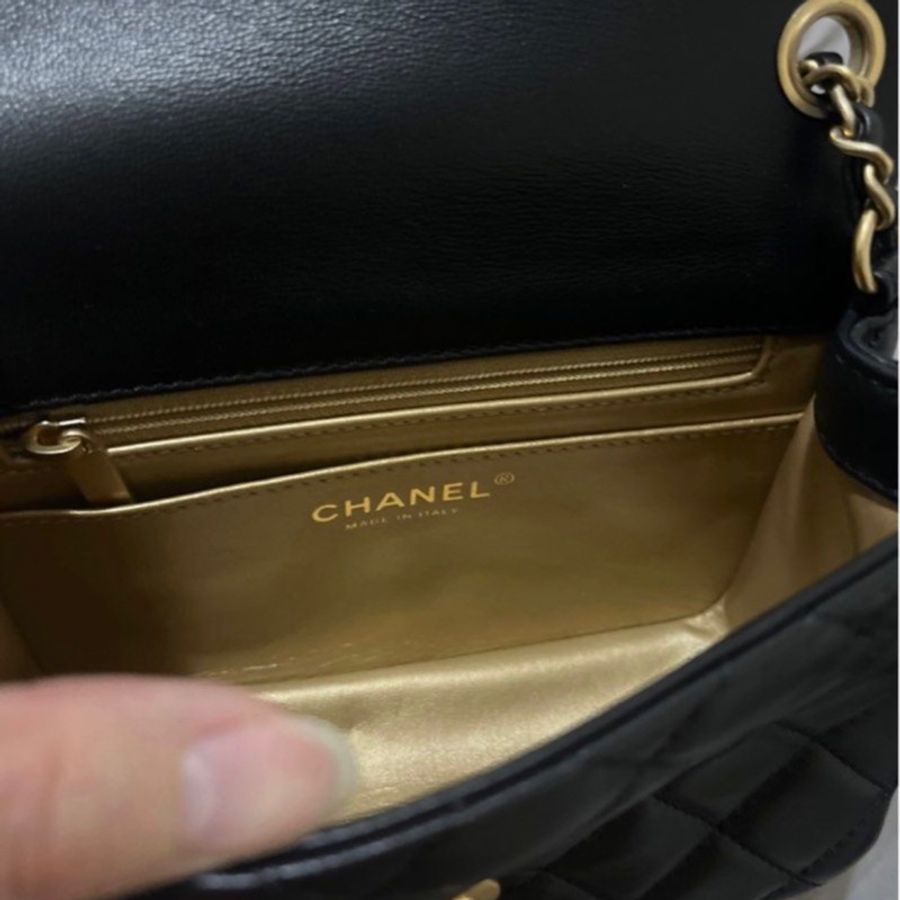 Chanel 17cm lambskin 金球-1