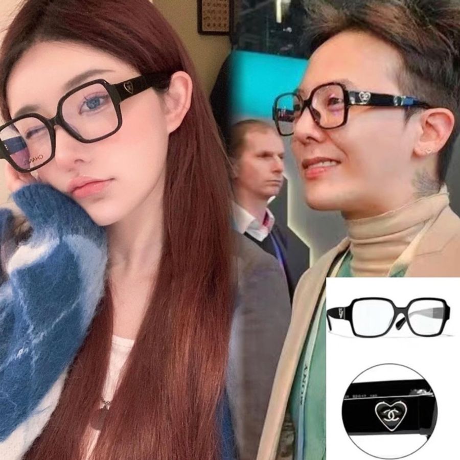 Chanel ch3438 權志龍同款愛心方框平光眼鏡 可配度數-0