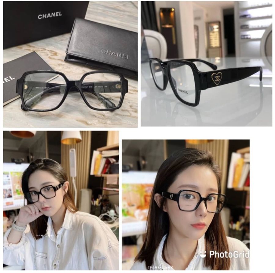 Chanel ch3438 權志龍同款愛心方框平光眼鏡 可配度數-2