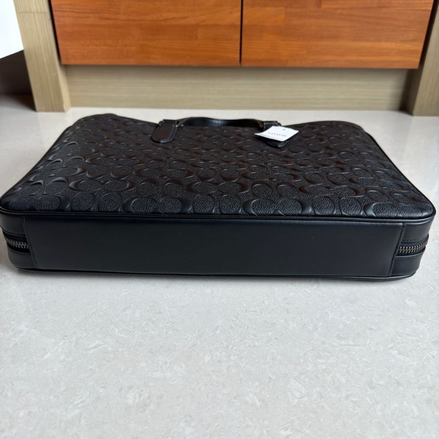 Coach 男用公事包 29x40x6 cm 黑色-3