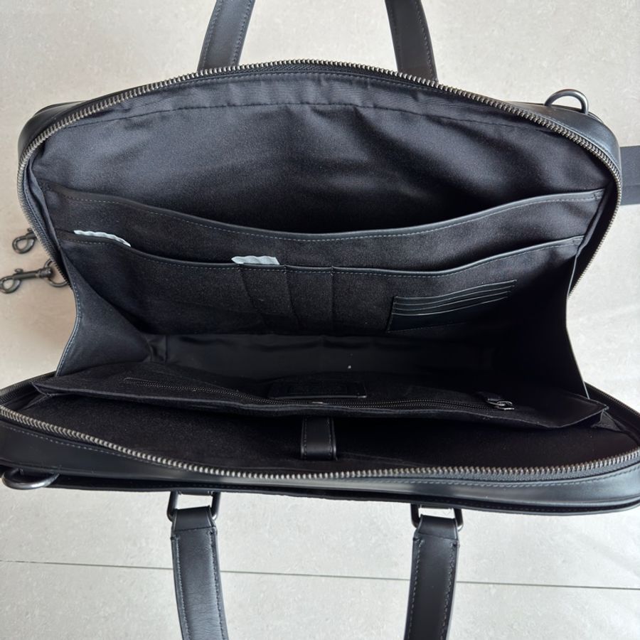 Coach 男用公事包 29x40x6 cm 黑色-9