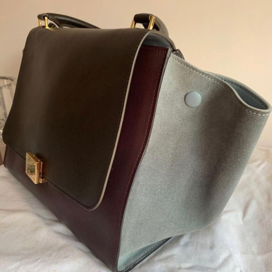 Celine Trapèze leather handbag-2
