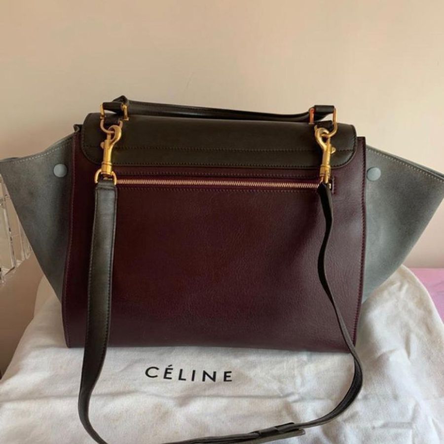Celine Trapèze leather handbag-3