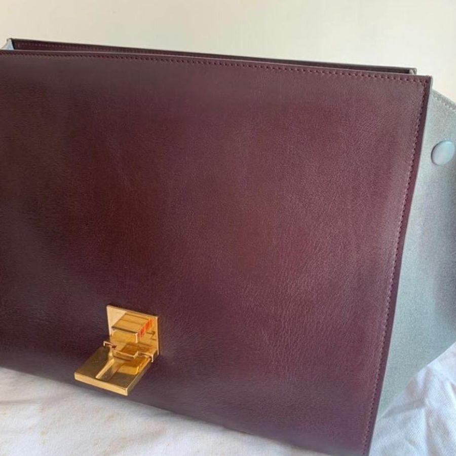 Celine Trapèze leather handbag-5