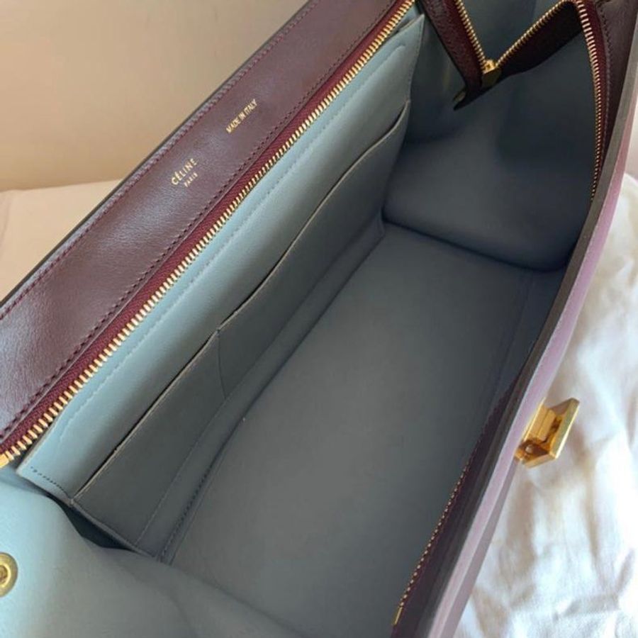 Celine Trapèze leather handbag-8