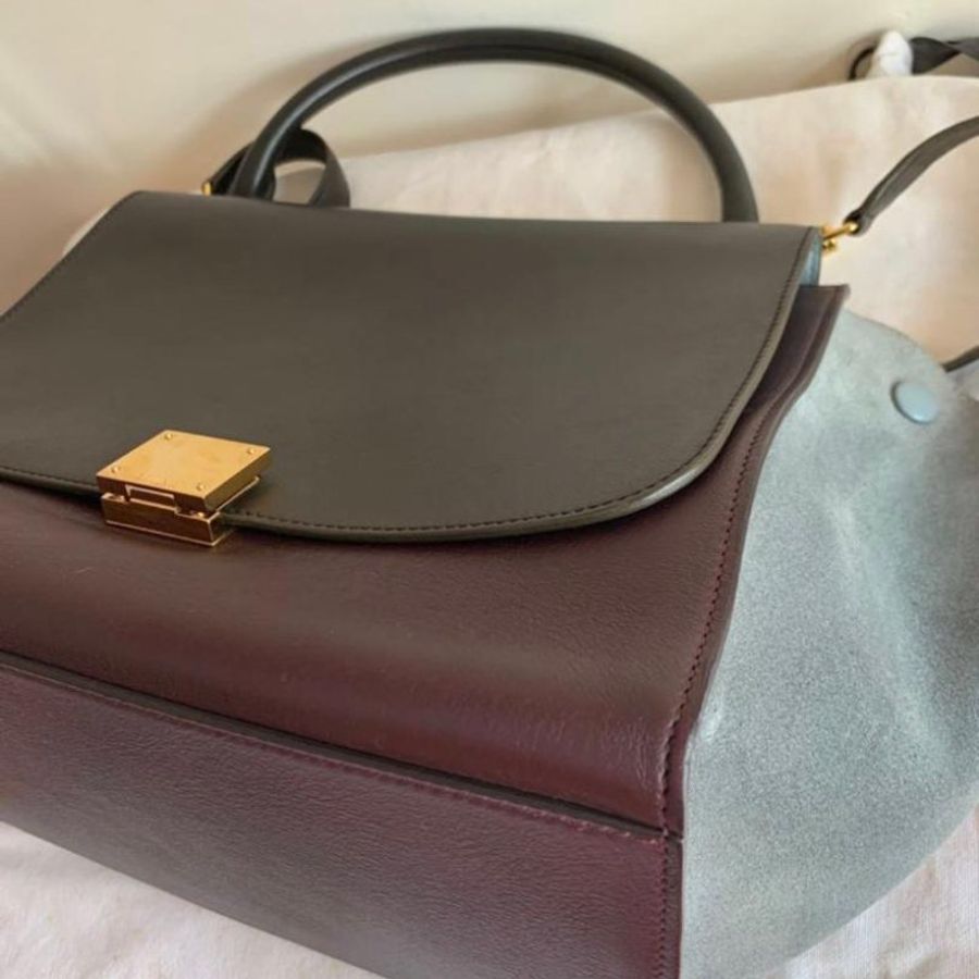 Celine Trapèze leather handbag-9