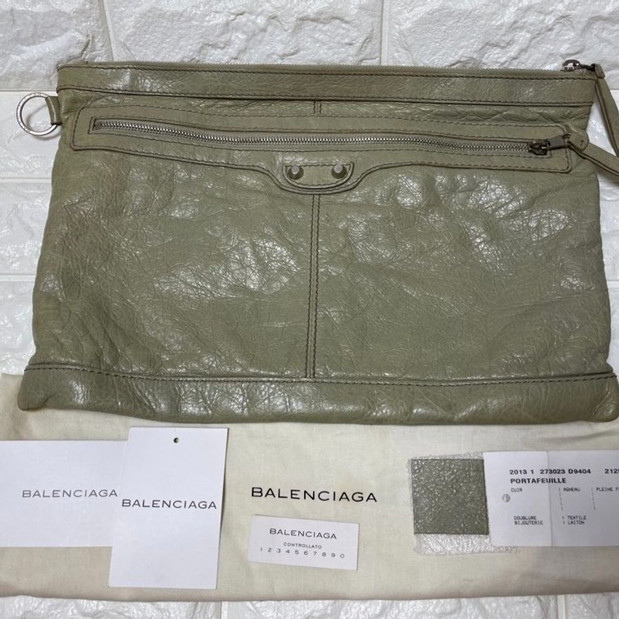 Balenciaga LEATHER CLUTCH BAG-0