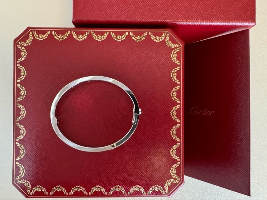 Cartier 卡地亞LOVE系列寬版滿鑽滿天星手鐲手環17號-6