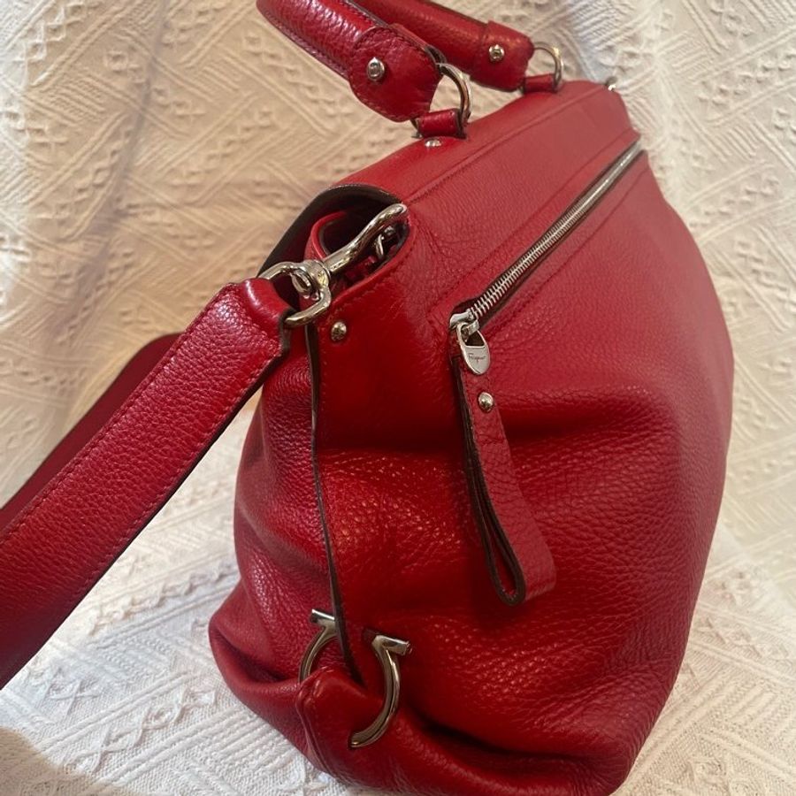 Salvatore Ferragamo SOFIA LEATHER SATCHEL-2
