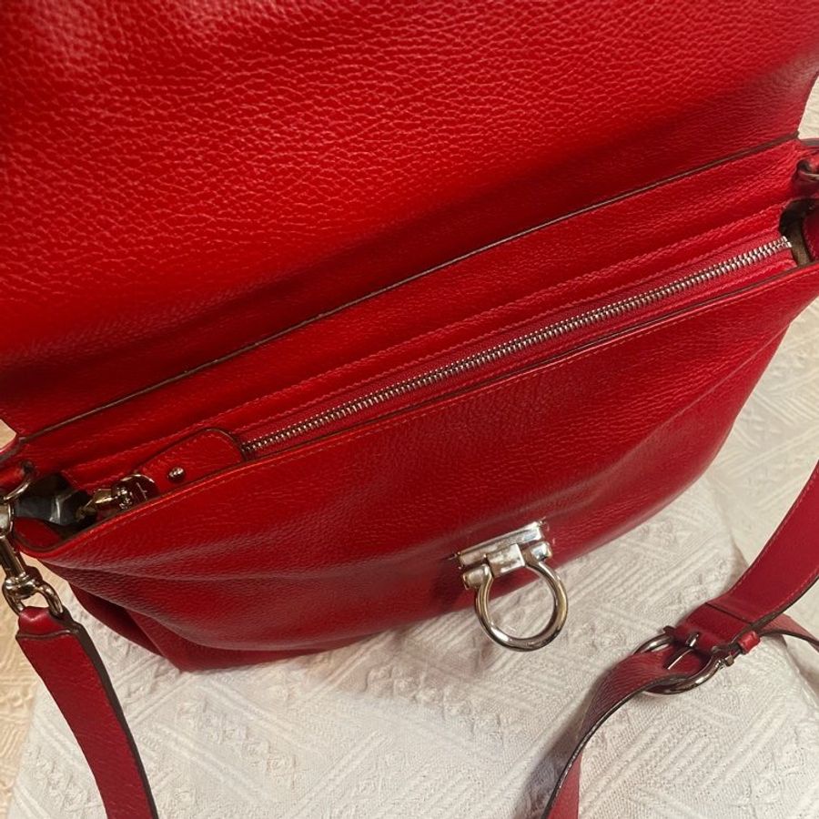 Salvatore Ferragamo SOFIA LEATHER SATCHEL-14