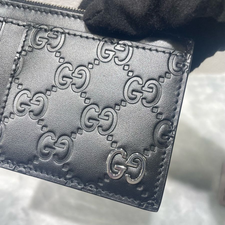 (全新)Gucci黑壓花零錢卡夾-7