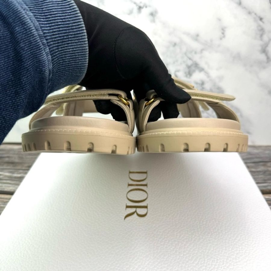 #Dior DIORACT米色羊皮 #涼鞋-15