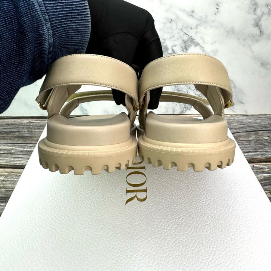 #Dior DIORACT米色羊皮 #涼鞋-16