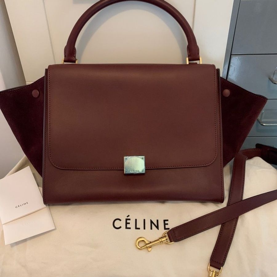 Celine TRAPÈZE LEATHER CROSSBODY BAG-0