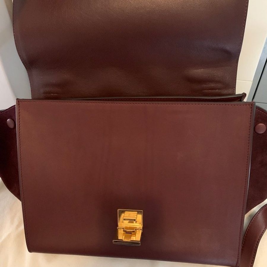 Celine TRAPÈZE LEATHER CROSSBODY BAG-5