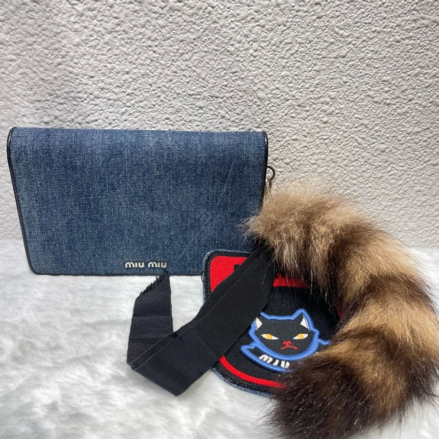Miumiu單寧牛仔鏈條包-2