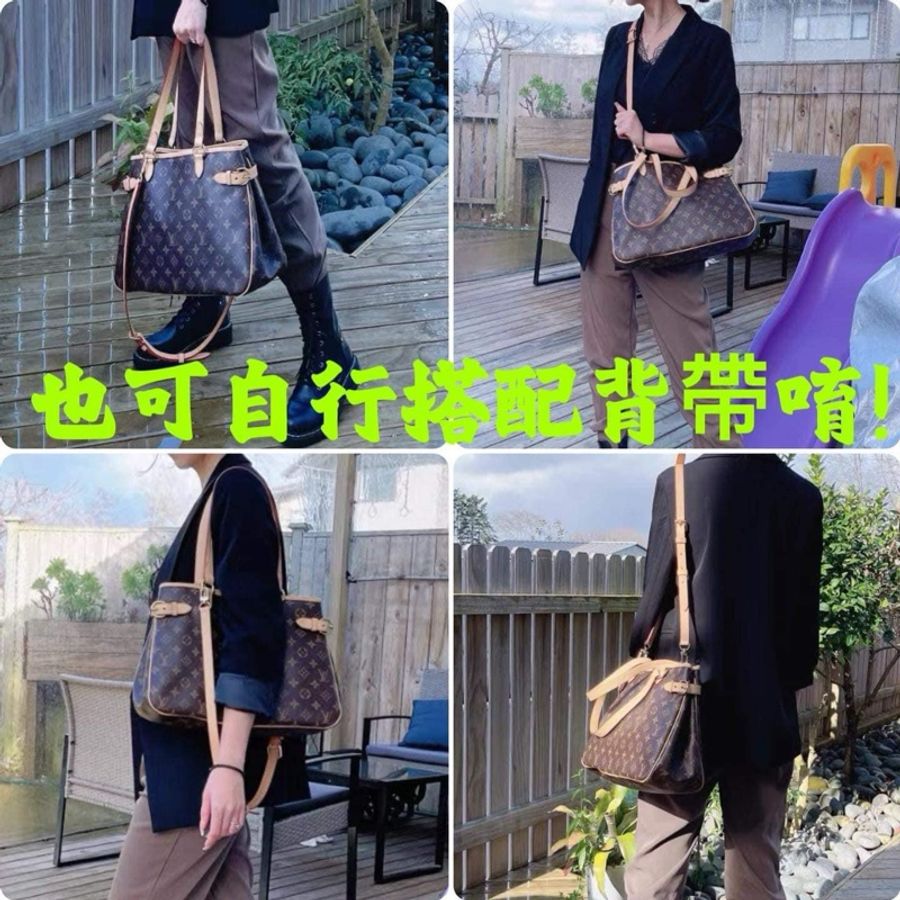 正LV雙邊釦肩背包/手提包/側背包（原花棋盤格speedy中小neverfull媽媽包mahina郵差包長夾中夾短夾水桶包M51154斜背包牛皮真皮壓紋-21