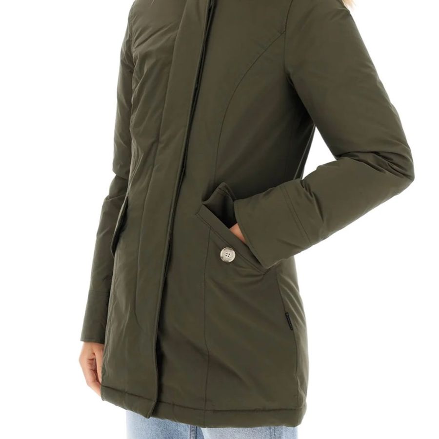 [全新未剪標］Woolrich luxury artic parka極地防風連帽外套 墨綠S號-6