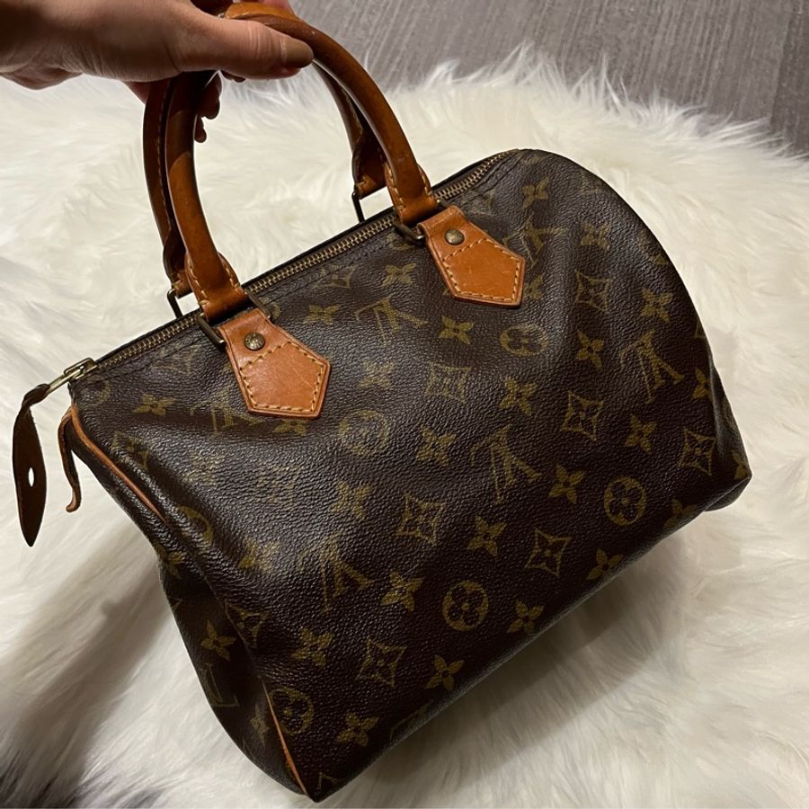 ✨降價🩷 LV speedy 25 vintage 經典波士頓包｜贈絲巾及揹帶-9
