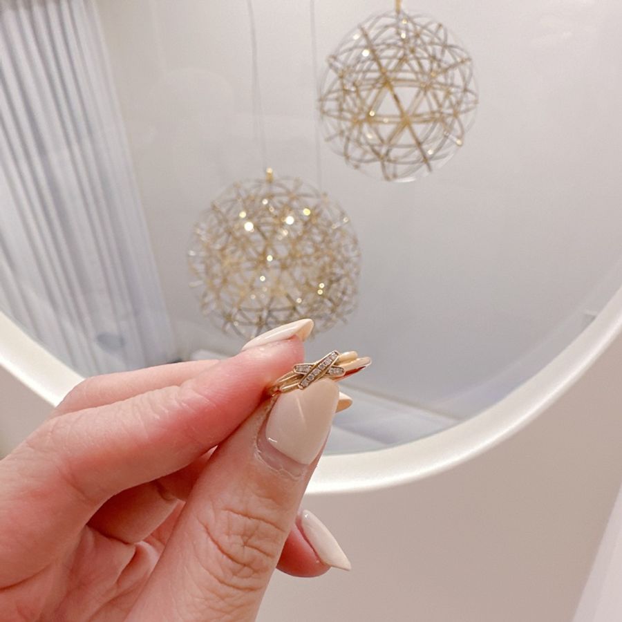 CHAUMET JEUX DE LIENS 戒指 18K玫瑰金鑽石戒指-1